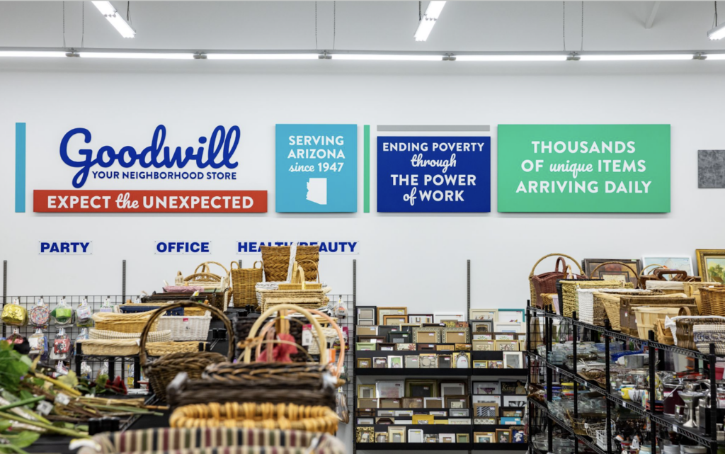 Goodwill thrift store full of amazing finds