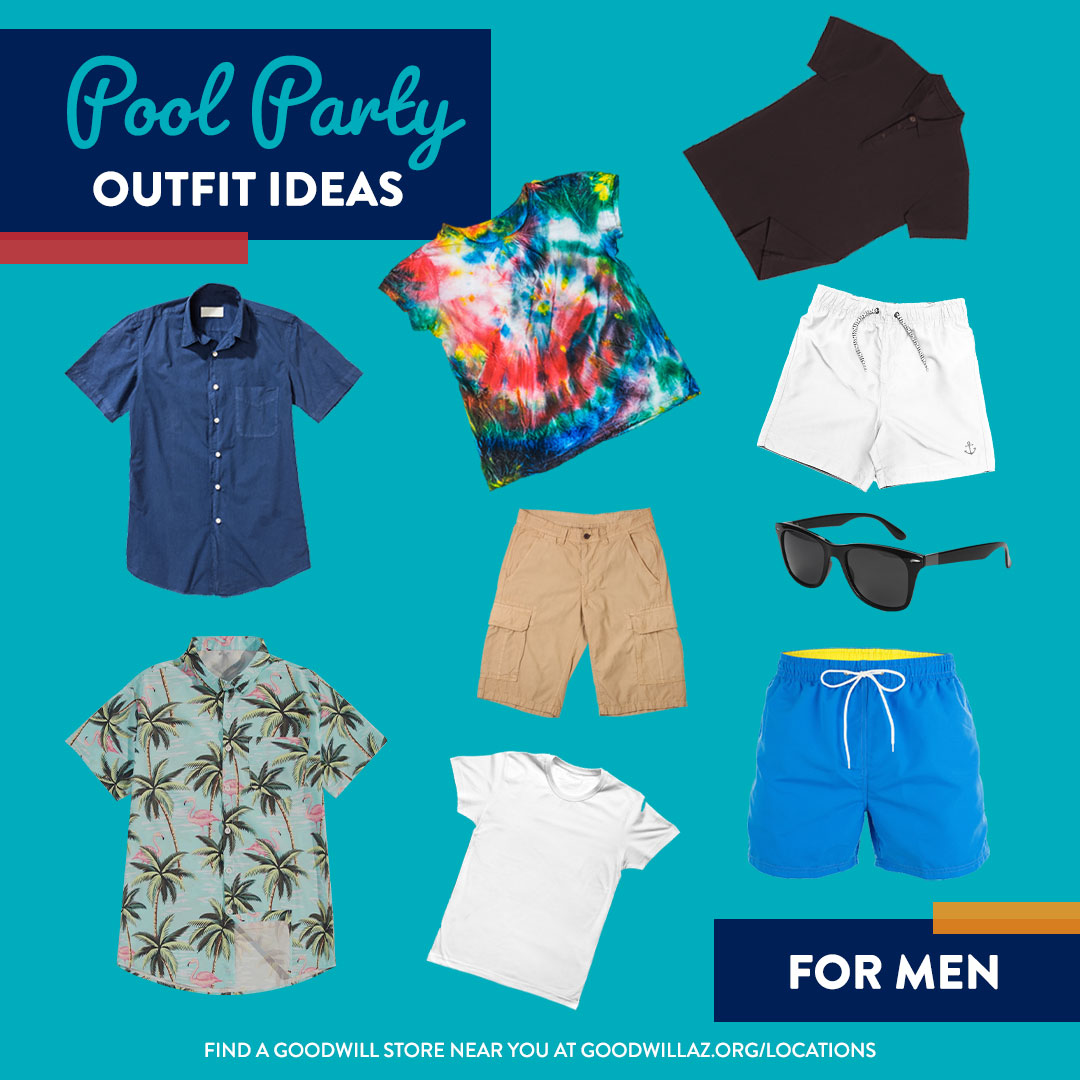 pool party thrift store outfit ideas at Goodwill
