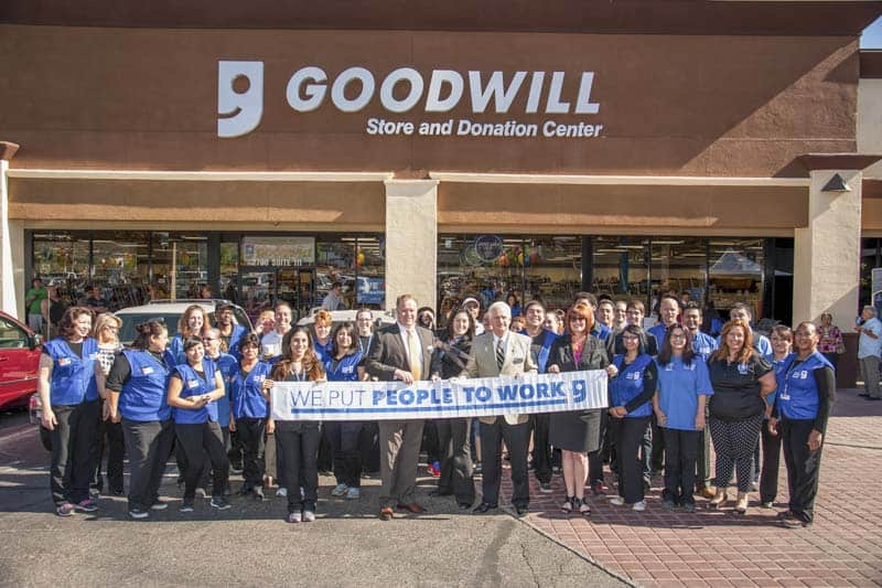 Goodwill AZ | Group of people standing outside of store