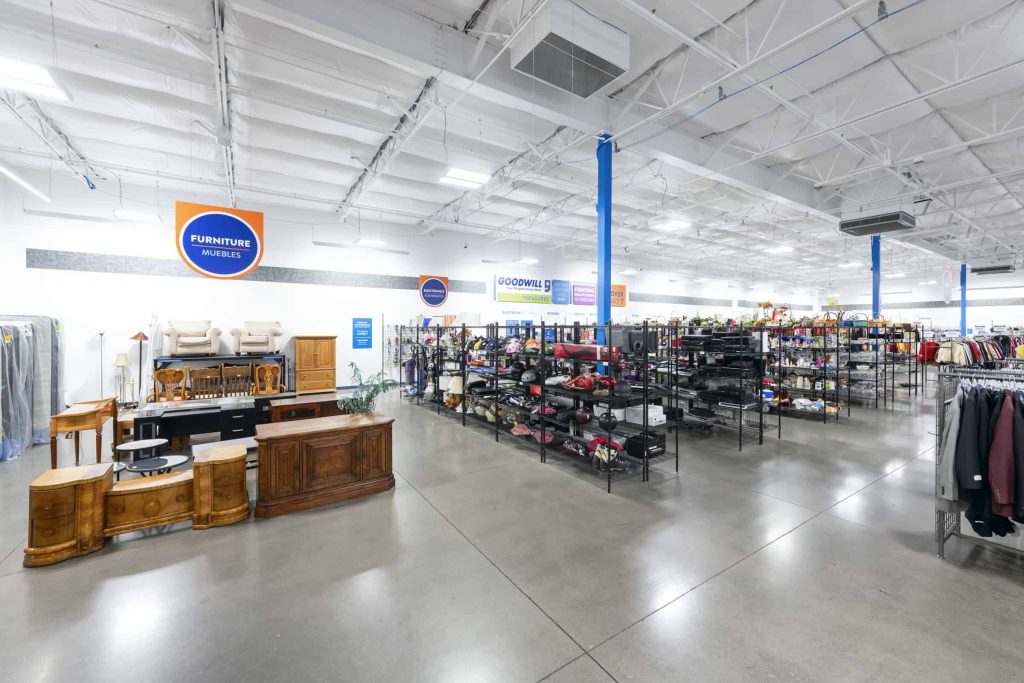 Goodwill AZ | Racks of household matterials