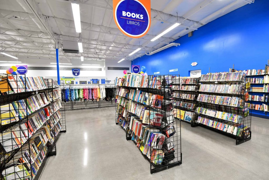 Goodwill AZ | Rack of books in a store