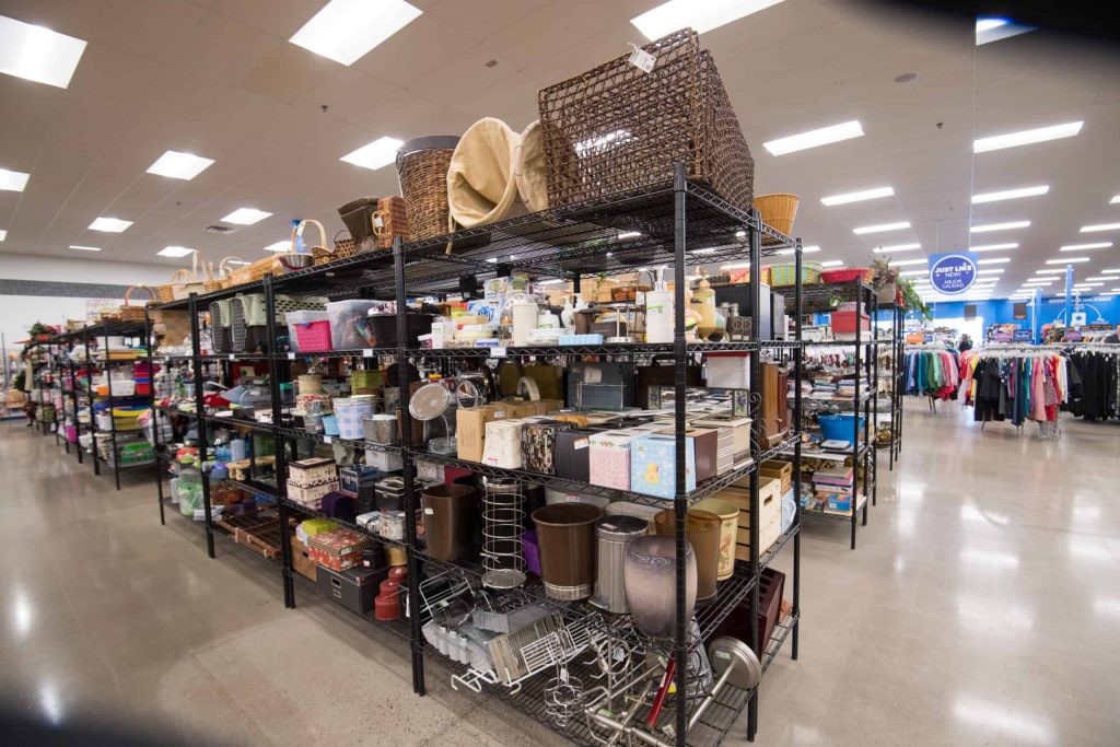 Goodwill AZ | Shelves full of miscellaneous items