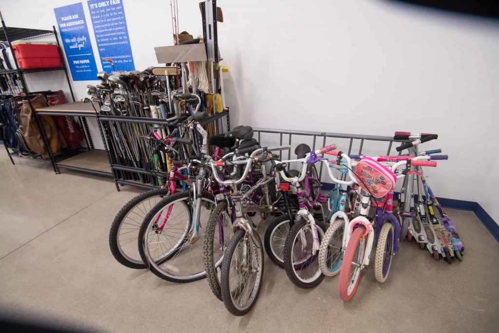Goodwill AZ | Group of bikes in a store