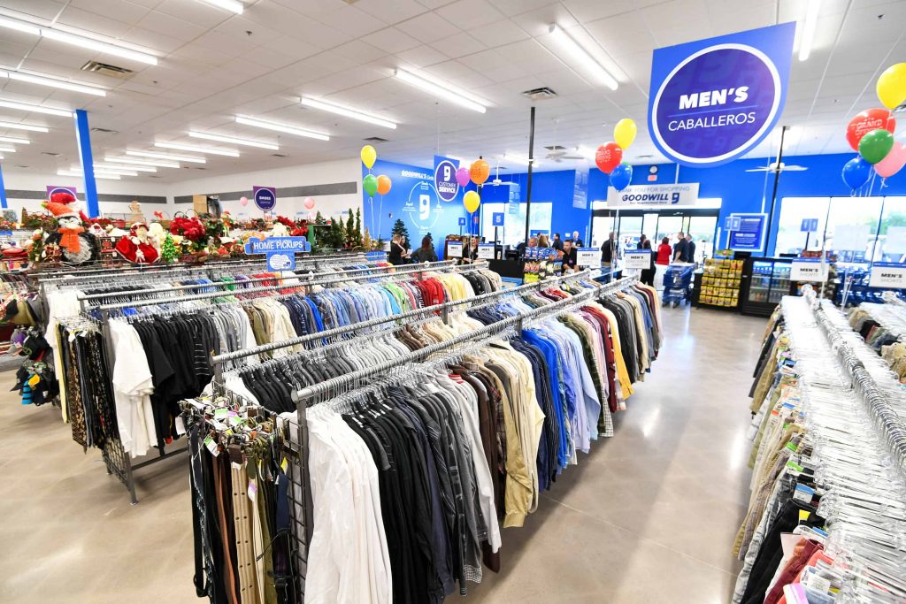 Goodwill AZ | rack of clothing and decor in store