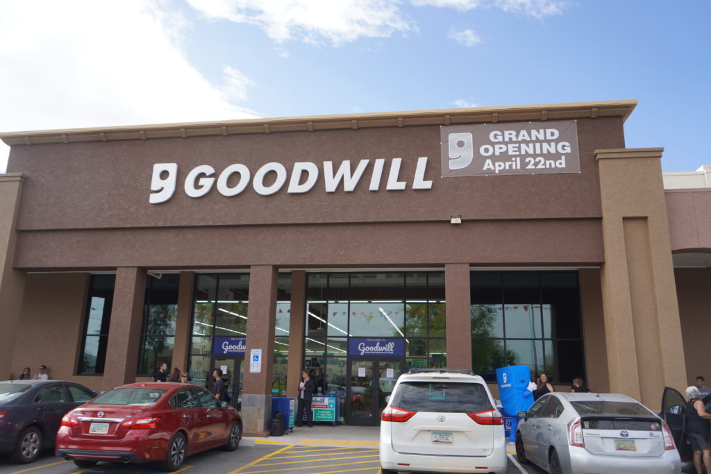 Exterior shot of a Goodwill store