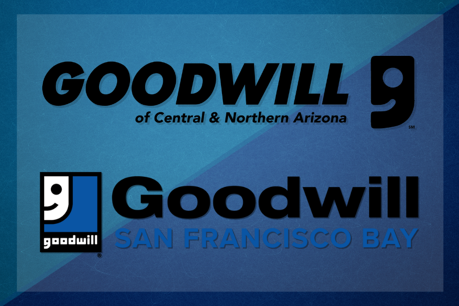 Goodwill AZ | Someone looking through racks of white shirts on hangers