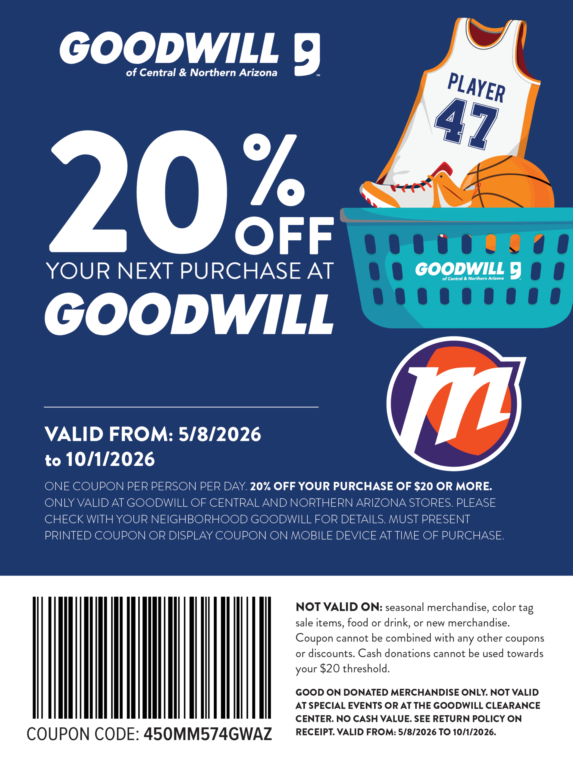 Goodwill 20% off coupon